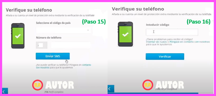 verificar numero de telefono en la plataforma de eToro