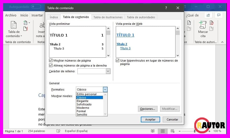 🥇🥇 CÓMO HACER UN ÍNDICE AUTOMÁTICO EN WORD