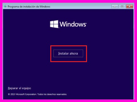 instalar ahora windows 10