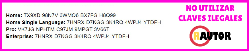 claves de activacion para windows 10
