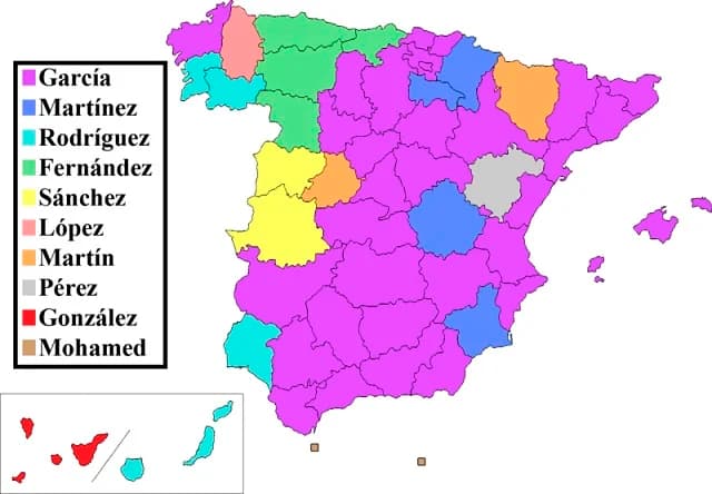 los 100 apellidos más comunes en españa