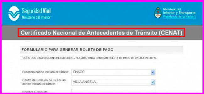 Certificado Cenat