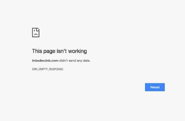ERR_EMPTY_RESPONSE wordpress