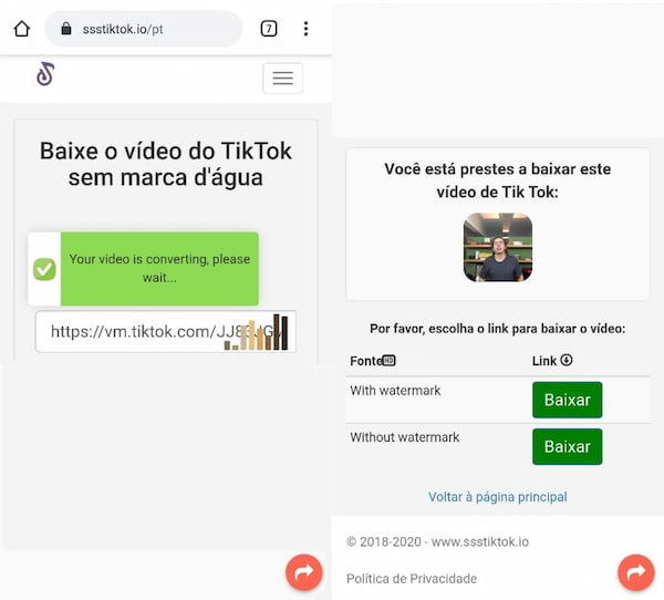 descargar video de Tiktok sin marca de agua