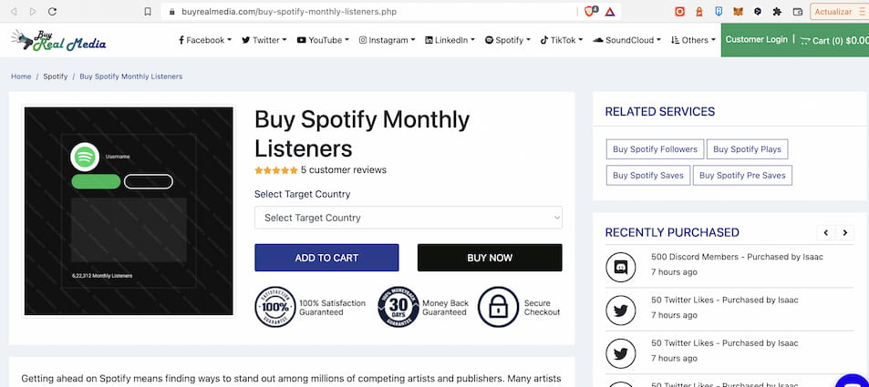 incrementar oyentes de spotify