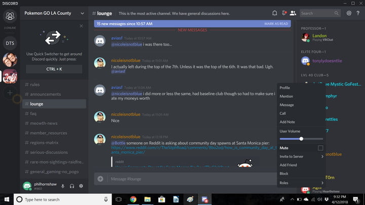 controlar quien ve y quien escucha en discord