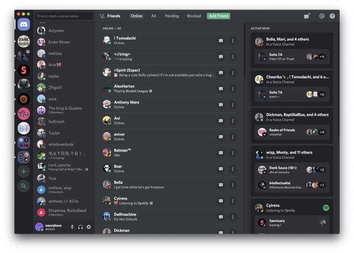 amigos en discord