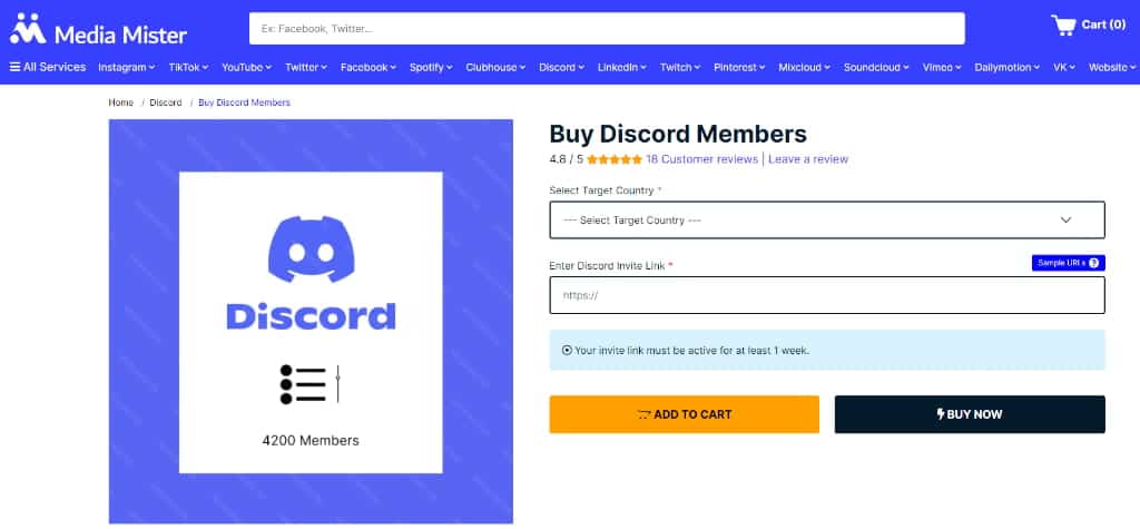 comprar seguidores para servidor de discord