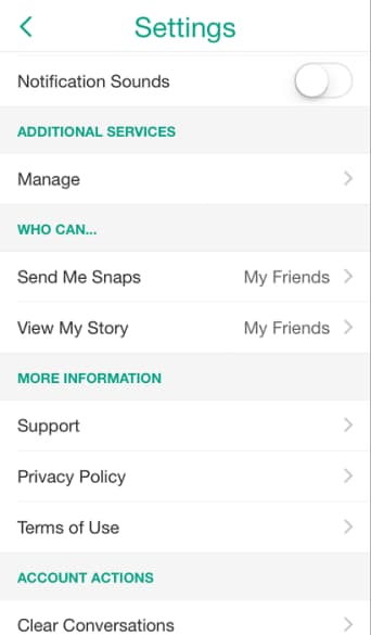 La privacidad de snapchat