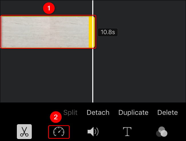 aumentar la velocidad de video en iphone con imovie