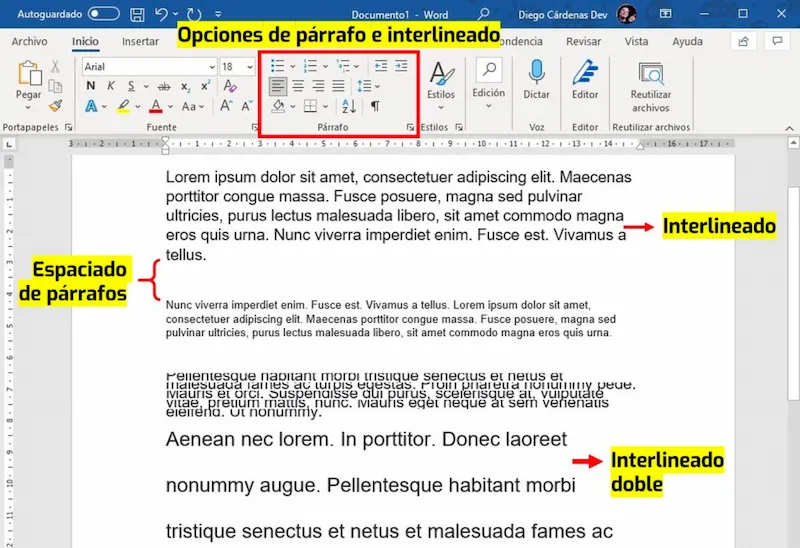 Cómo Poner un Interlineado en Word